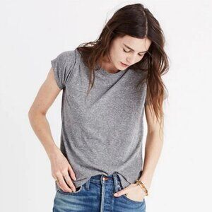 NWT Madewell Triblend Ex-Boyfriend Tee Gray